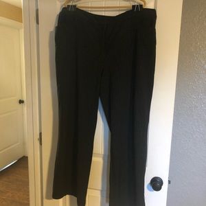 Lane Bryant size 22 black pin striped trousers.